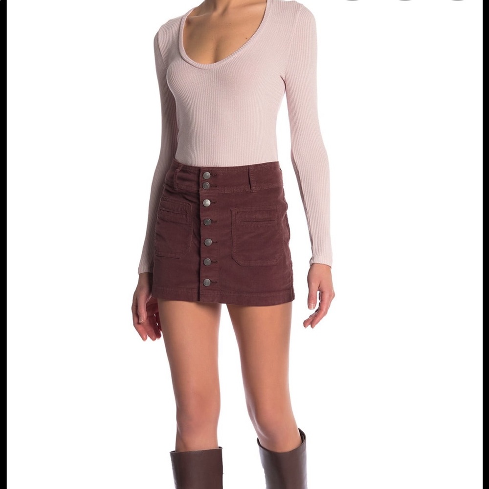 Free People We the Free Corduroy Mini Skirt